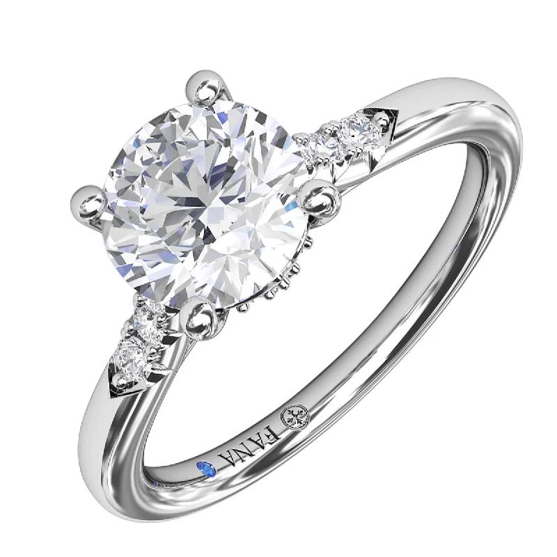 Women’s engagement rings with unique designs-Fana Diamond Engagement Ring Setting in 14kt White Gold (1/7ct tw)