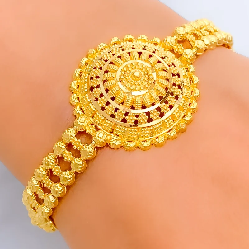 Women’s friendship bracelets-Ritzy Captivating 22k Gold Bracelet