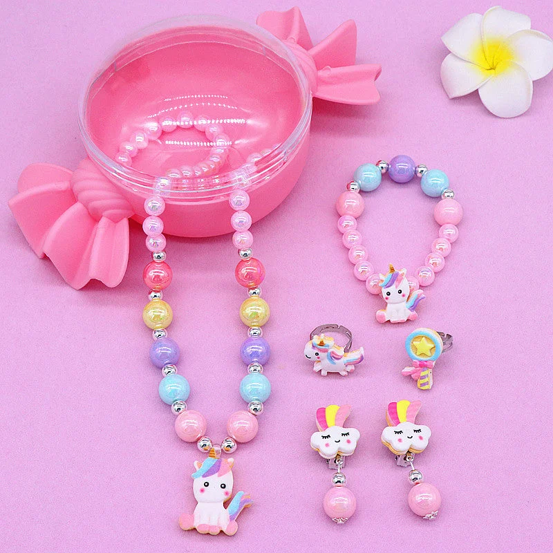 Candy Box + Pink Unicorn Necklace 6-Piece Set