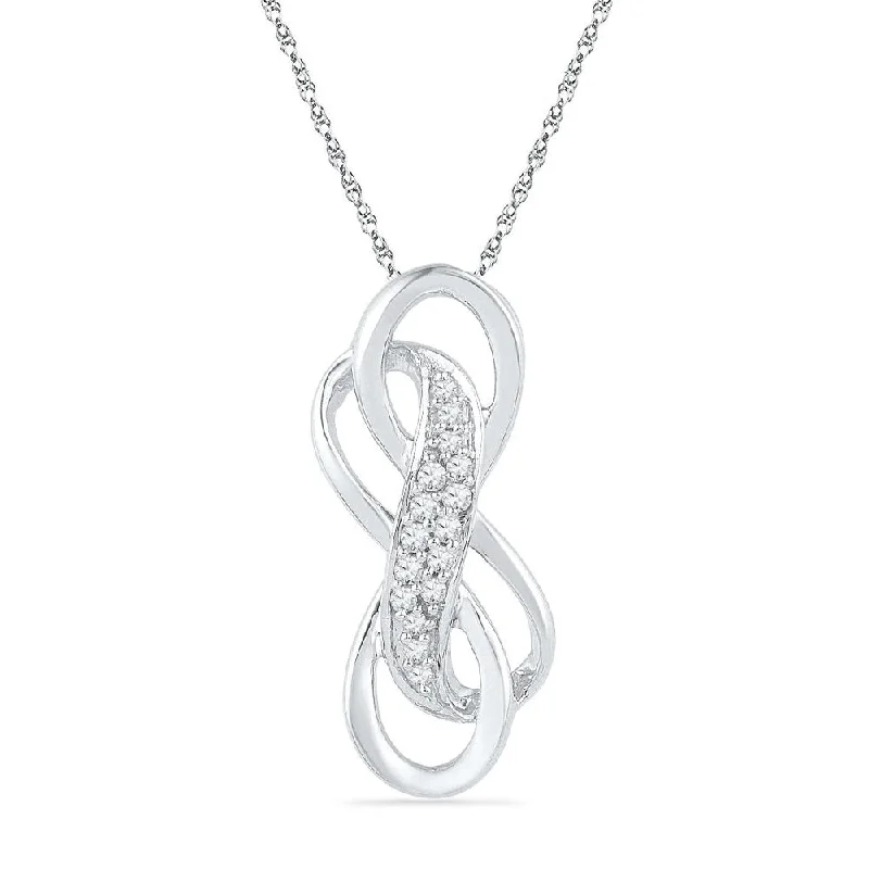 Women’s layered necklaces-Double Infinity Diamond Necklace