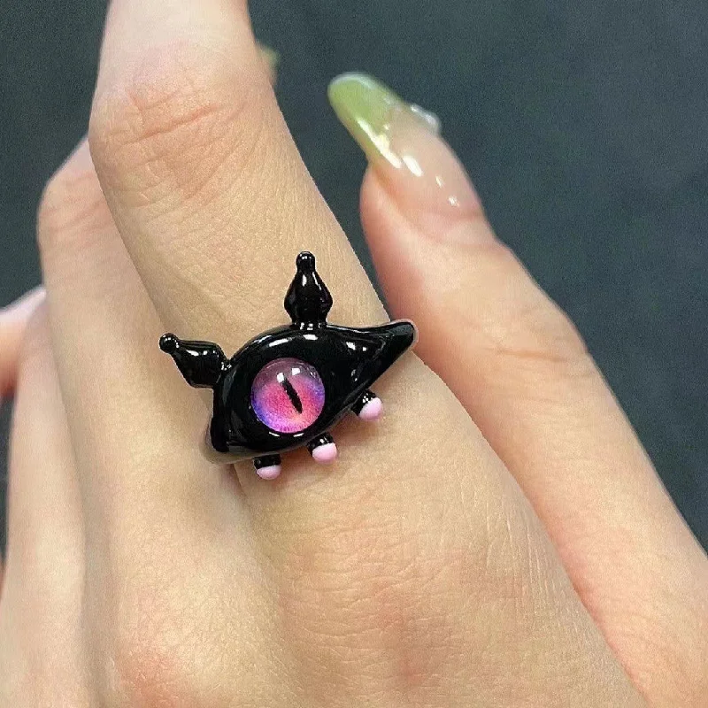 Black Pink Monster Ring