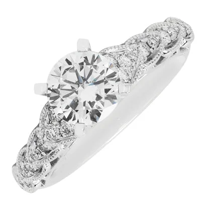 Women’s custom gemstone engagement rings-Daydream Diamond Engagement Ring Setting in 14kt White Gold (1/4ct tw)