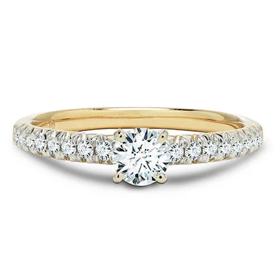 Women’s statement engagement rings-Diamond Engagement Ring in 14kt Yellow Gold (5/8ct tw)