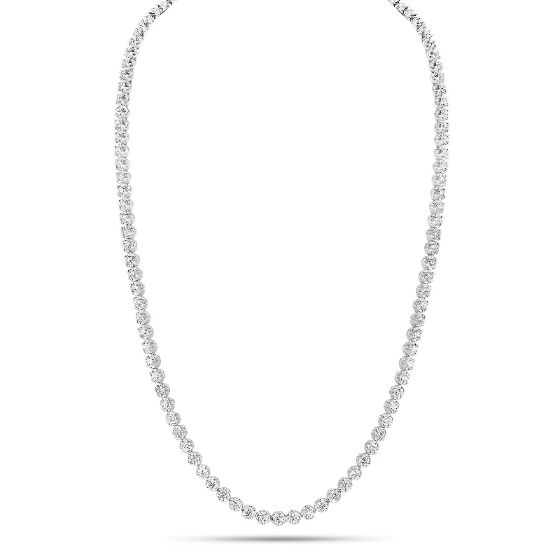 Women’s double chain necklaces-5.35 ct Diamond Tennis Necklace