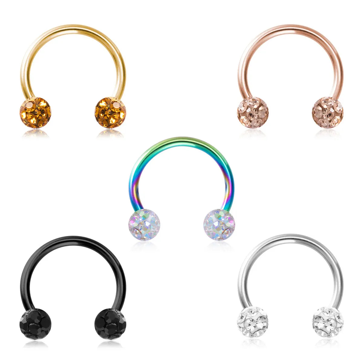 Women’s gold engagement rings-Fashion C Shape Stainless Steel Nose Ring