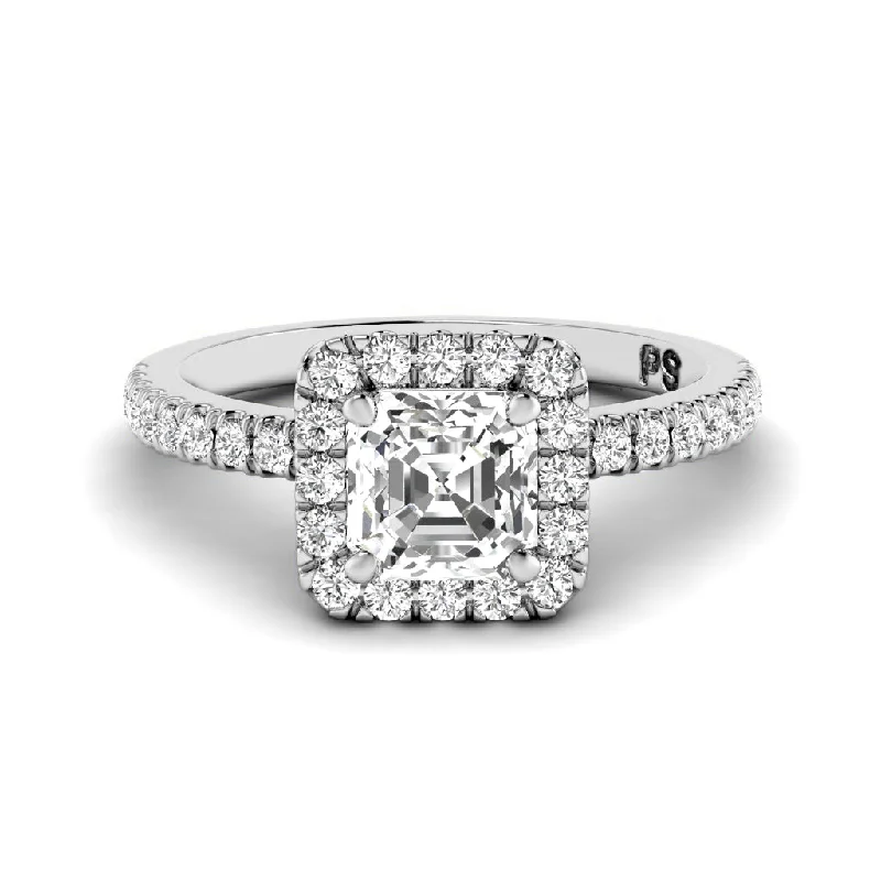 Women’s vintage diamond engagement rings-0.80-1.95 CT Round & Ascher Cut Diamonds - Engagement Ring