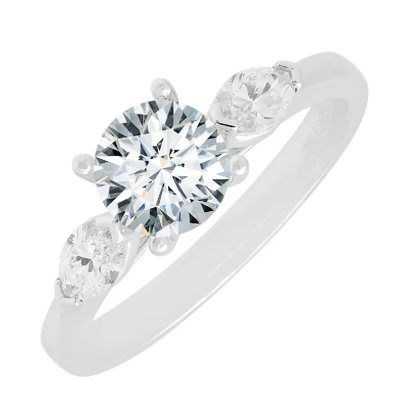 Women’s simple diamond engagement rings-Diamond Engagement Ring Setting in 14kt White Gold (1/3ct tw)