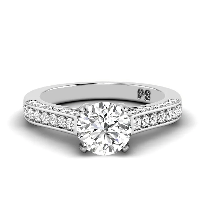 Women’s diamond engagement rings-0.75-1.90 CT Round Cut Diamonds - Engagement Ring