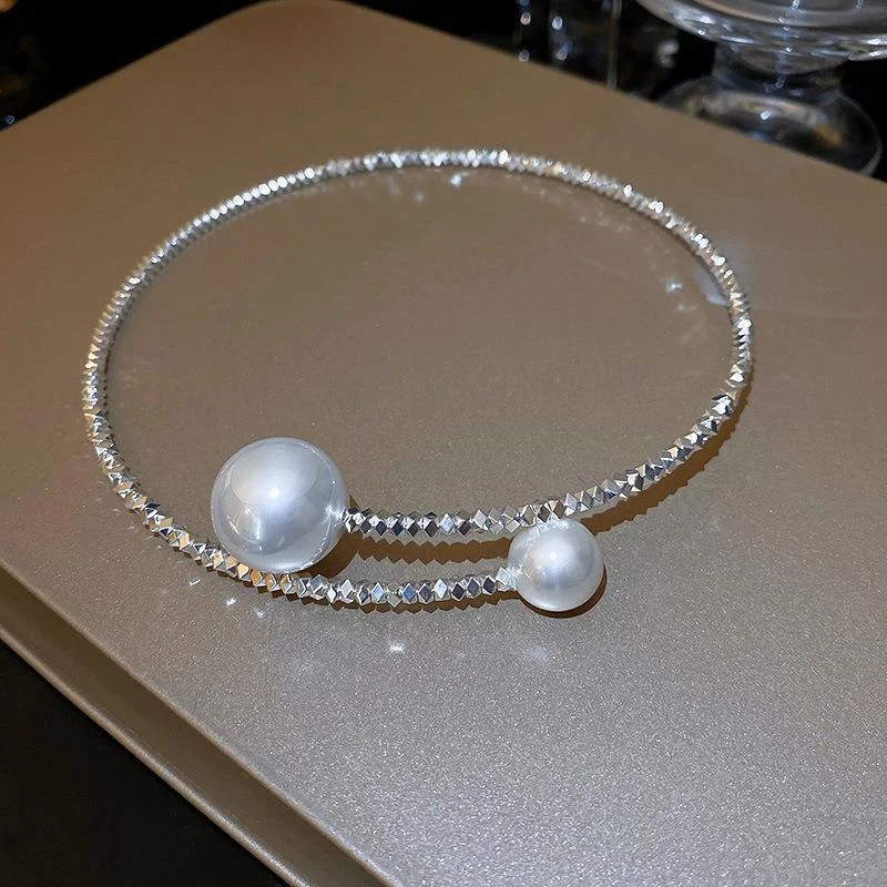 10# Necklace-Silver Broken Silver Pearl