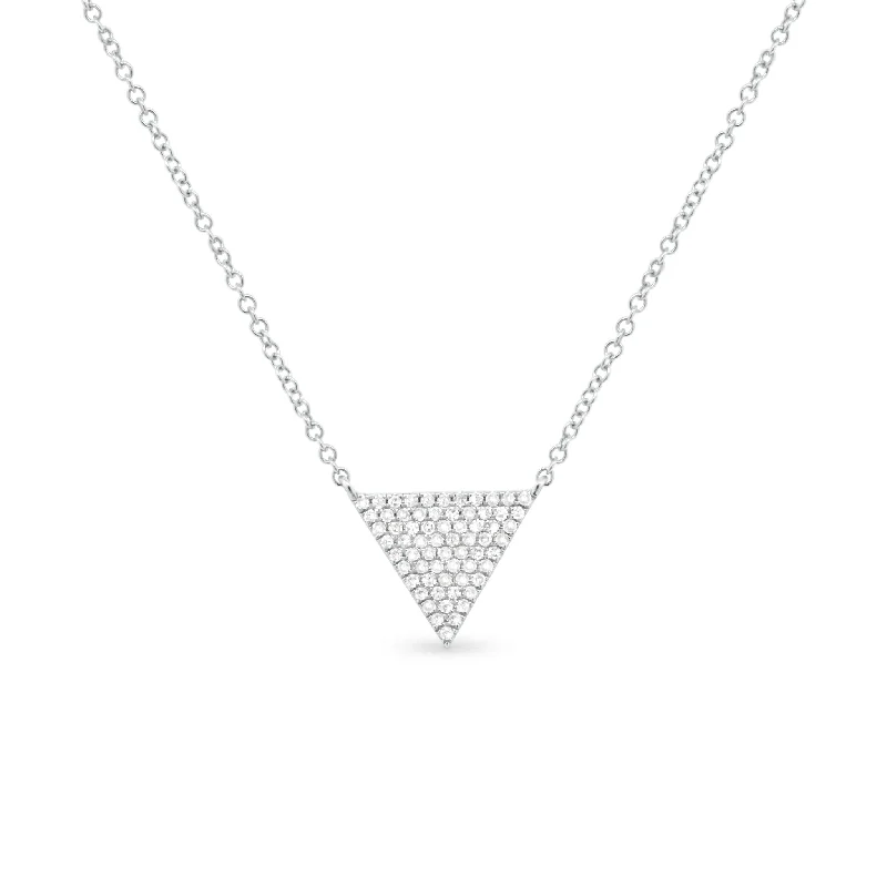 Women’s opal necklaces-Diamond Triangle Pendant Necklace