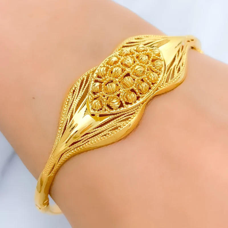 Women’s friendship bangles-Magnificent Marquise Ball Bangle Bracelet