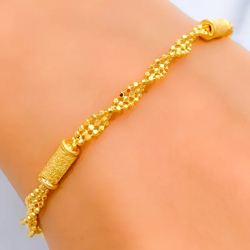 Women’s adjustable bangles-Iconic Couture 22K Gold Bracelet