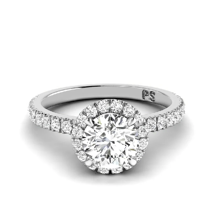 Women’s modern solitaire engagement rings-0.90-3.40 CT Round Cut Lab Grown Diamonds - Engagement Ring