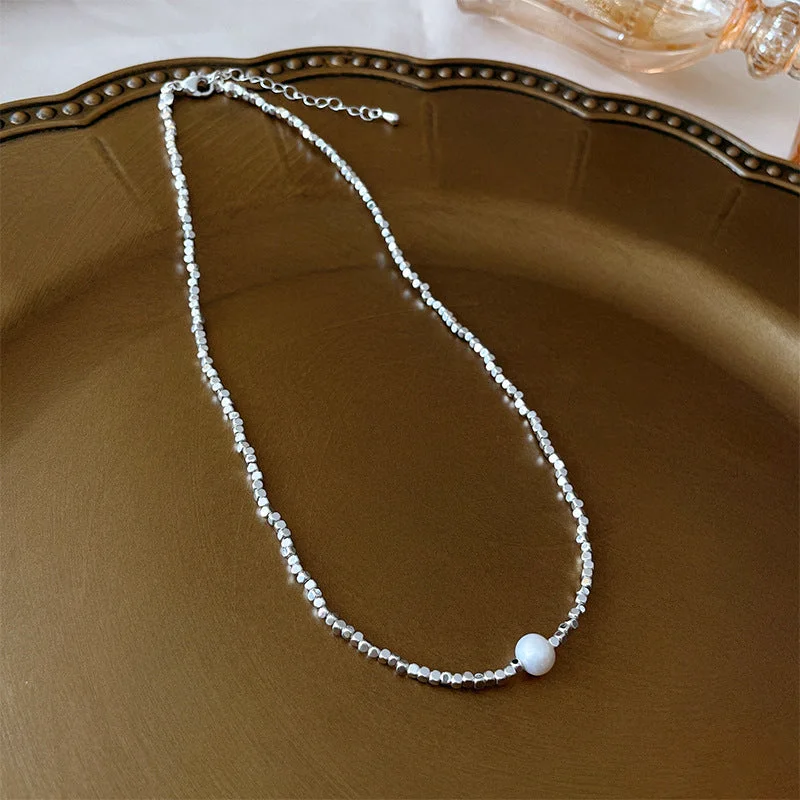 2# Necklace-Silver Freshwater Pearl