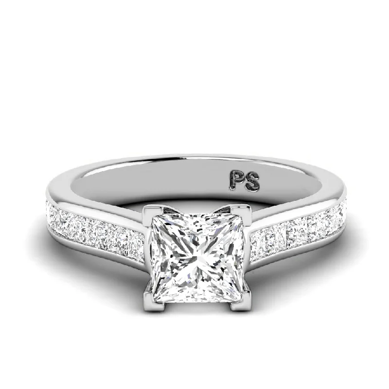 Women’s engagement rings with diamonds-1.15-2.30 CT Princess Cut Diamonds - Engagement Ring