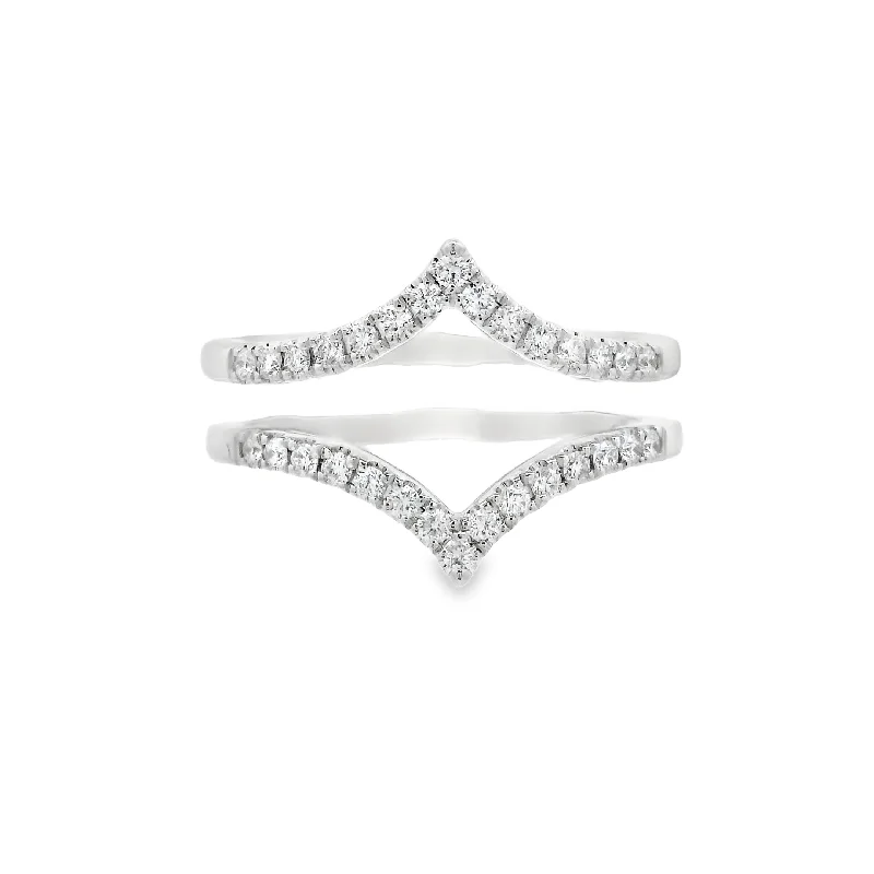 Women’s geometric engagement rings-POINTED CONTOUR ENGAGEMENT RING WRAP