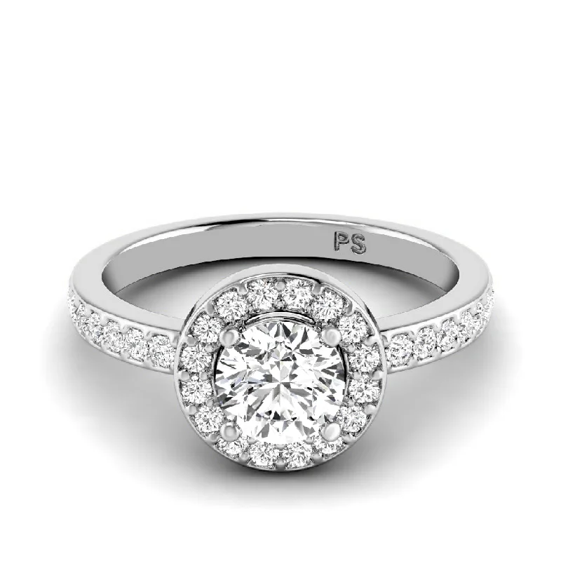 Women’s simple diamond engagement rings-0.90-3.40 CT Round Cut Lab Grown Diamonds - Engagement Ring