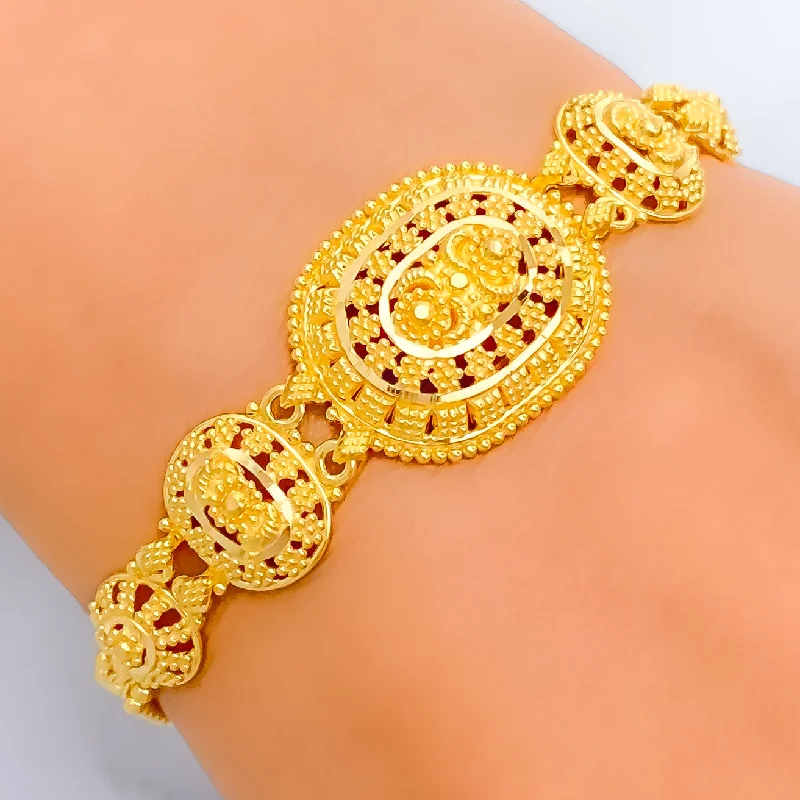 Women’s pearl bangles-Dazzling Fine 22k Gold Bracelet