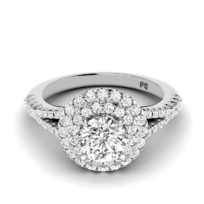 Women’s platinum diamond engagement rings-0.84-1.99 CT Round Cut Diamonds - Engagement Ring