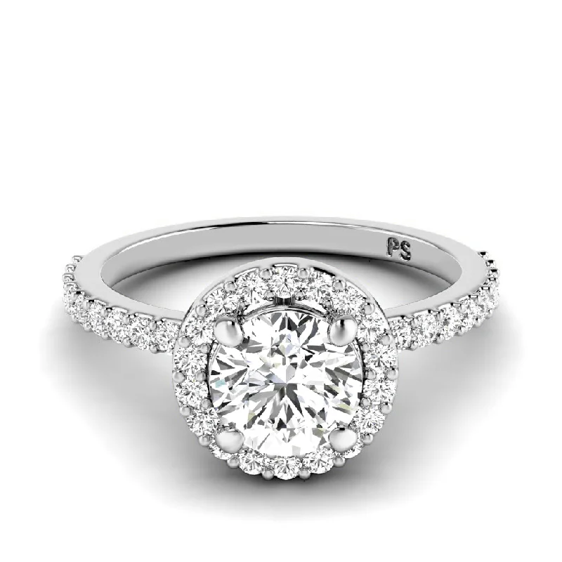 Women’s diamond eternity engagement rings-0.90-3.40 CT Round Cut Lab Grown Diamonds - Engagement Ring