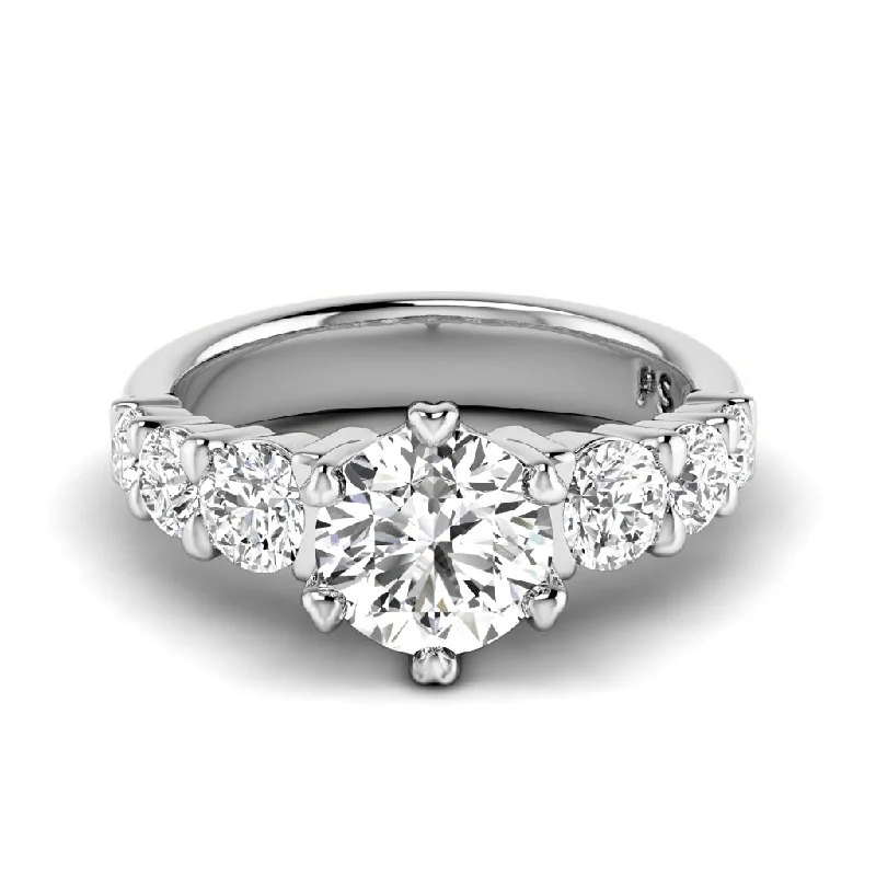 Women’s engagement rings with cushion diamonds-1.55-4.05 CT Round Cut Lab Grown Diamonds - Engagement Ring