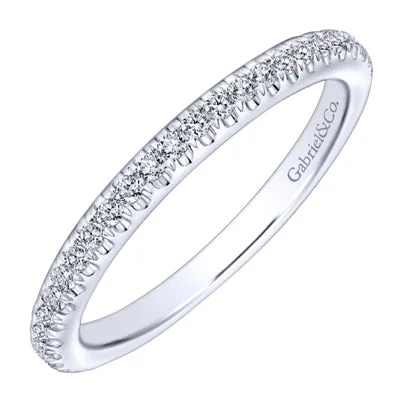 Women’s engagement rings with cushion diamonds-Gabriel Stackable Diamond Ring in 14kt White Gold (1/4ct tw)