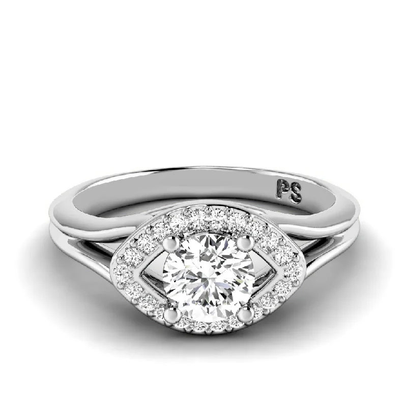 Women’s platinum engagement rings-0.60-3.10 CT Round Cut Lab Grown Diamonds - Engagement Ring