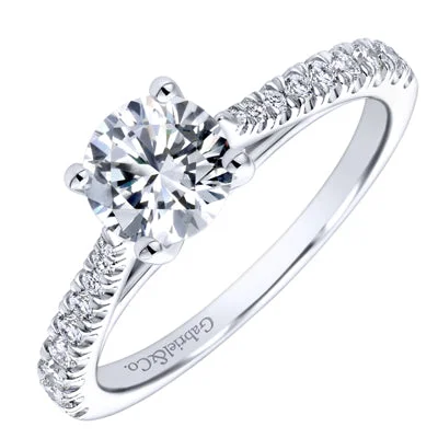 Women’s engagement rings with vintage appeal-Gabriel Avery Diamond Engagement Ring Setting in 14kt White Gold (1/4ct tw)