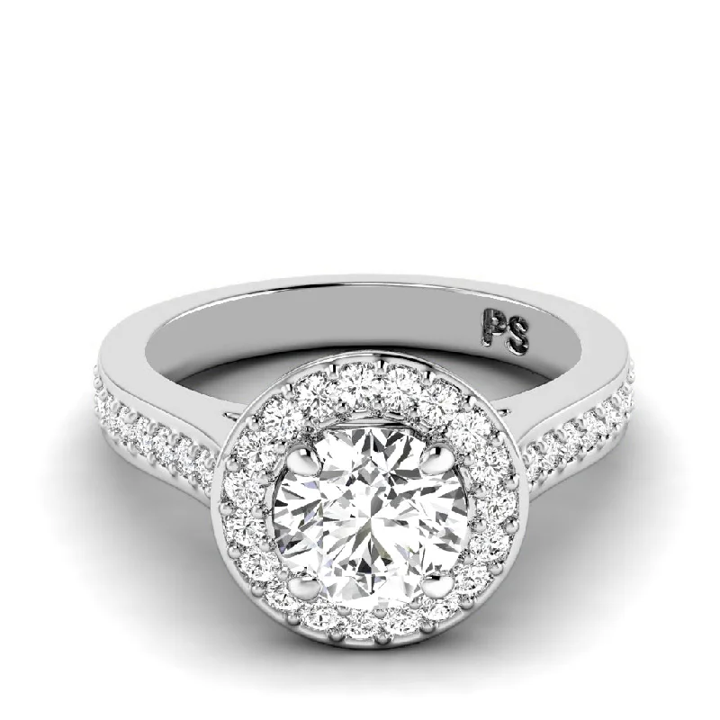 Women’s minimalist diamond engagement rings-0.85-3.35 CT Round Cut Lab Grown Diamonds - Engagement Ring