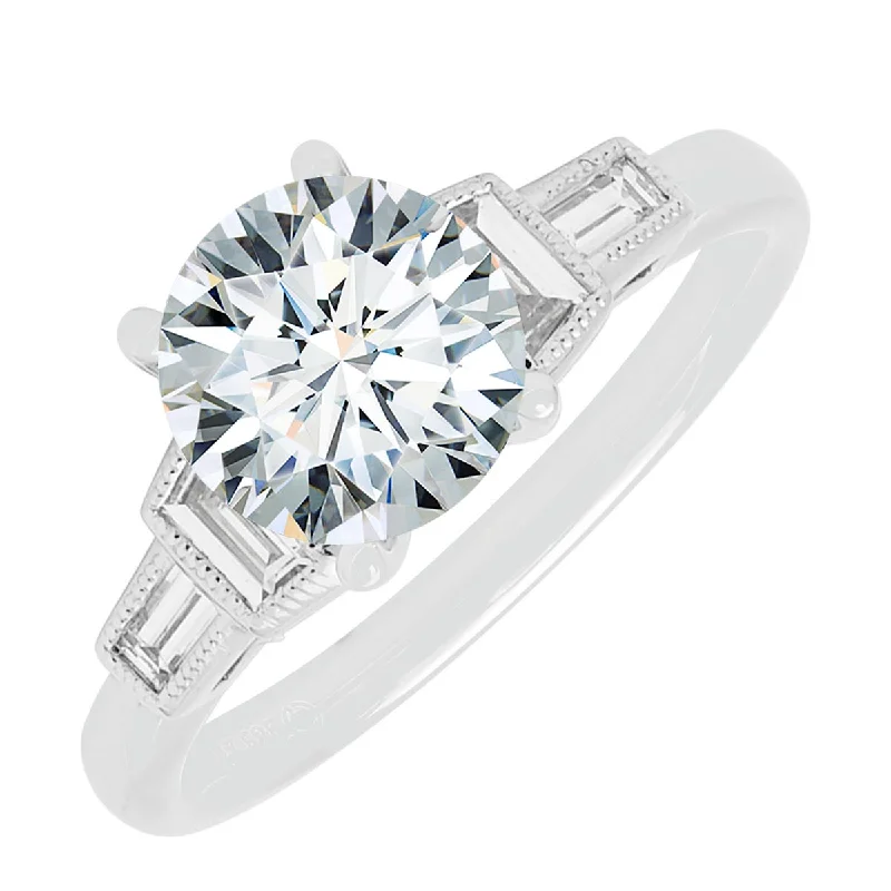 Women’s diamond solitaire engagement rings-Daydream Diamond Engagement Ring Setting in 14kt White Gold (1/3ct tw)