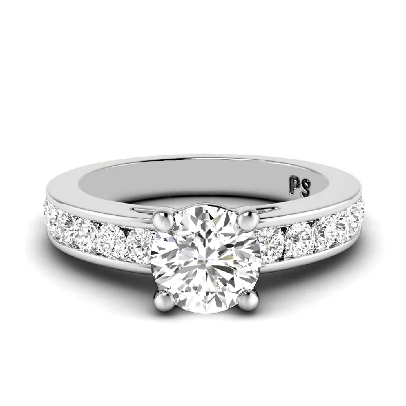 Women’s engagement rings with vintage stones-1.15-3.65 CT Round Cut Lab Grown Diamonds - Engagement Ring