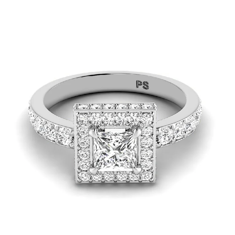 Women’s classic solitaire engagement rings-1.50-4.00 CT Round & Princess Cut Lab Grown Diamonds - Engagement Ring