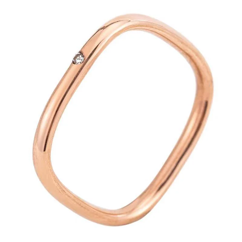 Square Rose Gold Diamond