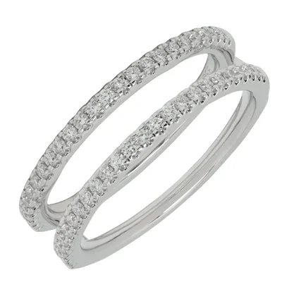 Women’s eternity band engagement rings-Diamond Wedding Ring Insert in 14kt White Gold (3/8ct tw)