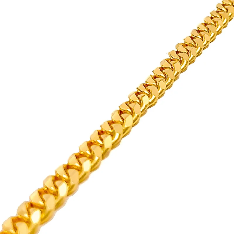 Women’s gold beaded bracelets-Impressive Interlinked 22K Gold Men's Bracelet