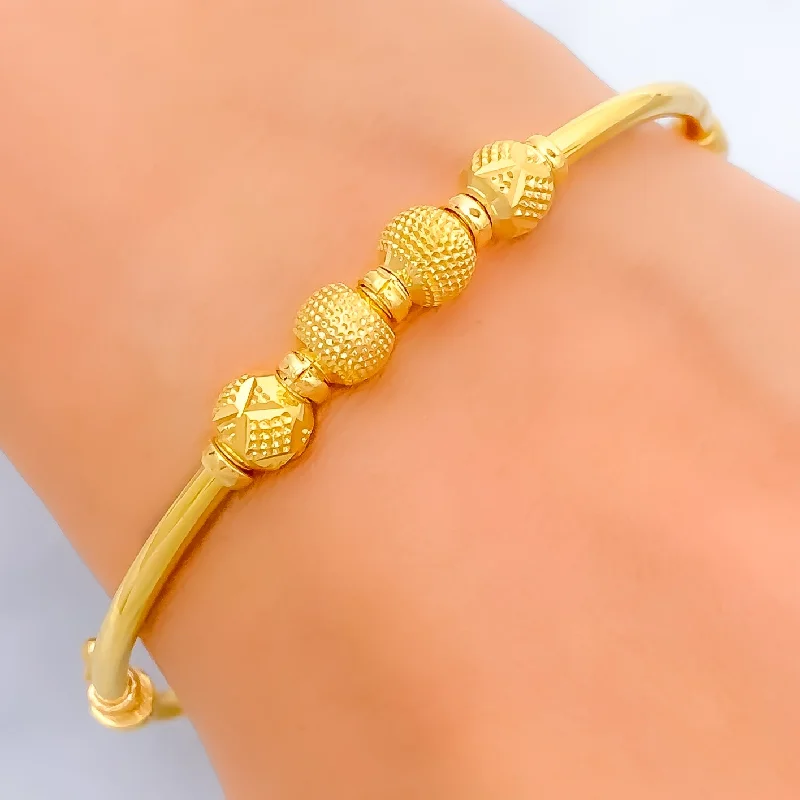 Women’s gold chain bracelets-Timeless Alluring 22k Gold Bangle Bracelet