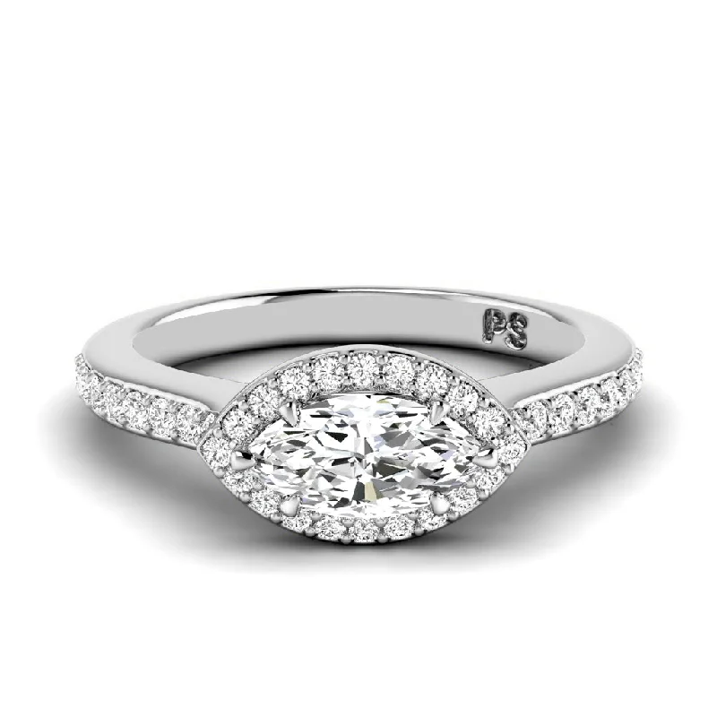 Women’s princess cut solitaire engagement rings-0.80-3.30 CT Round & Marquise Cut Lab Grown Diamonds - Engagement Ring