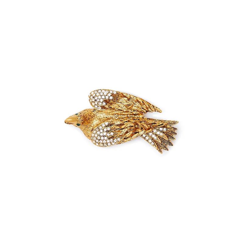 Women’s antique-style necklaces-Avian Elegance Brooch