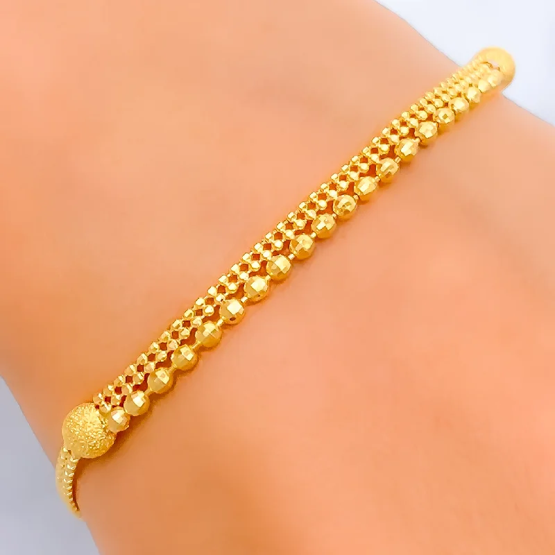 Women’s luxury bracelets-Rich Vibrant 22K Gold Bracelet