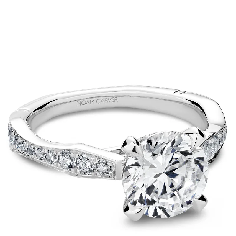 Women’s diamond engagement rings with accents-Noam Carver Engagement Ring