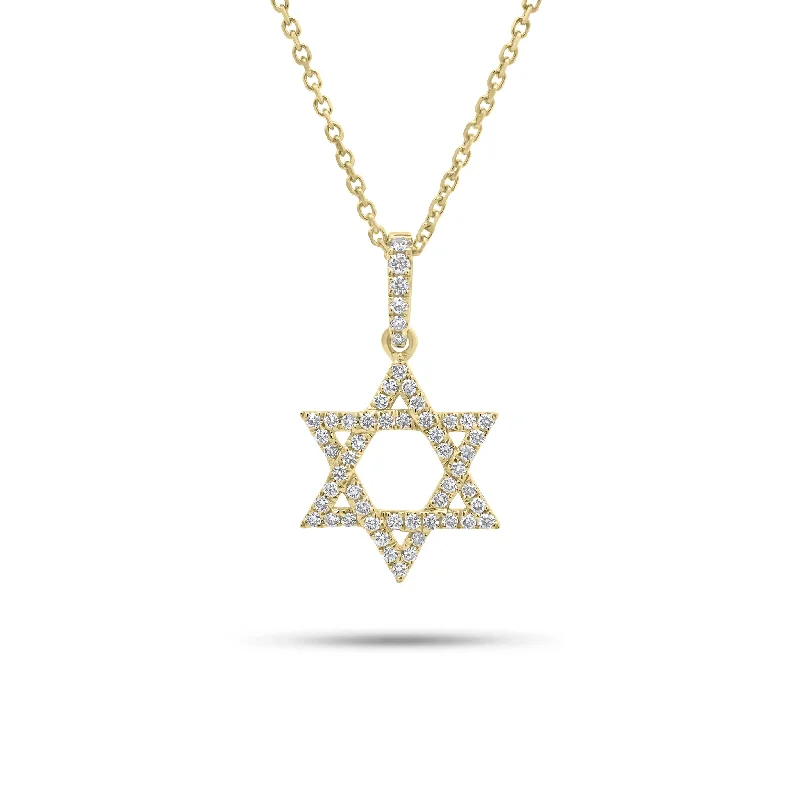 Women’s zodiac necklaces-0.24 ct Diamond Star of David Pendant