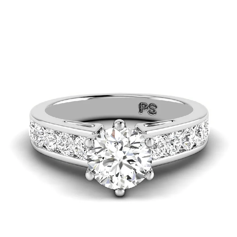 Women’s minimalist engagement rings-1.15-3.65 CT Round Cut Lab Grown Diamonds - Engagement Ring