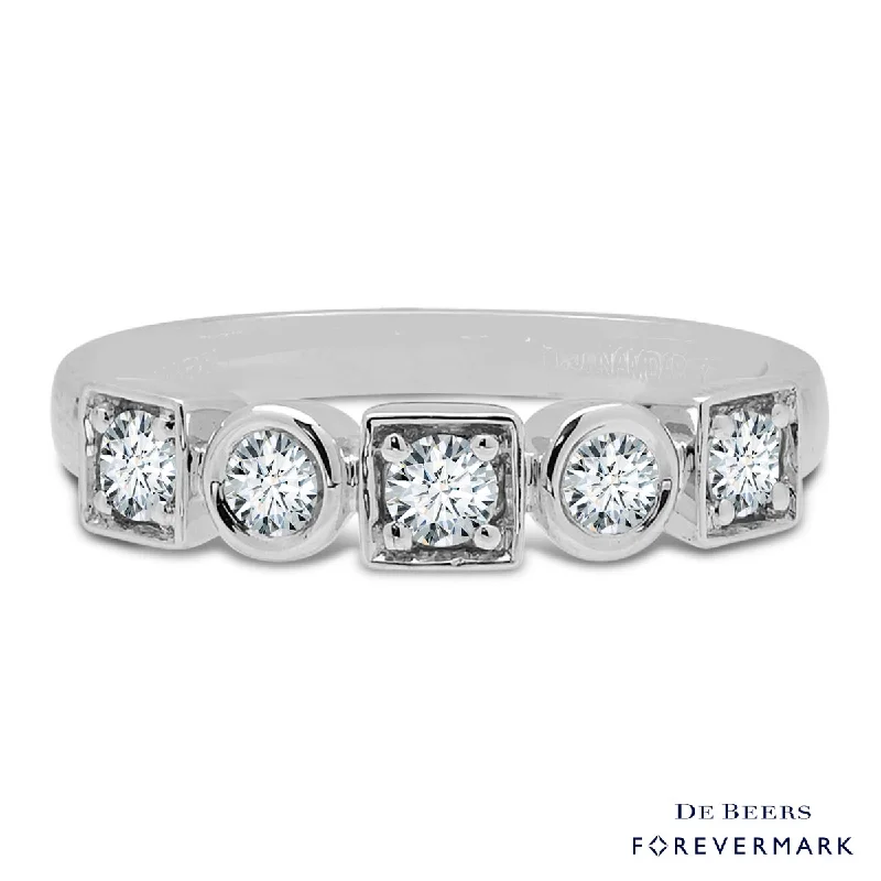 Women’s platinum diamond engagement rings-Forevermark Tribute Collection Diamond Ring in 18kt White Gold (3/8ct tw)