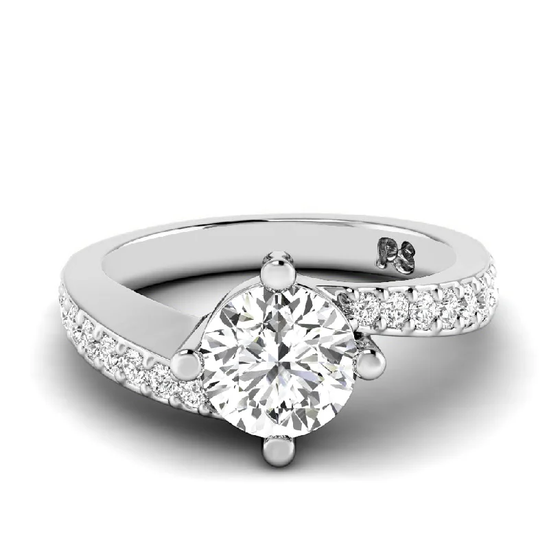 Women’s custom fit engagement rings-0.85-3.35 CT Round Cut Lab Grown Diamonds - Engagement Ring