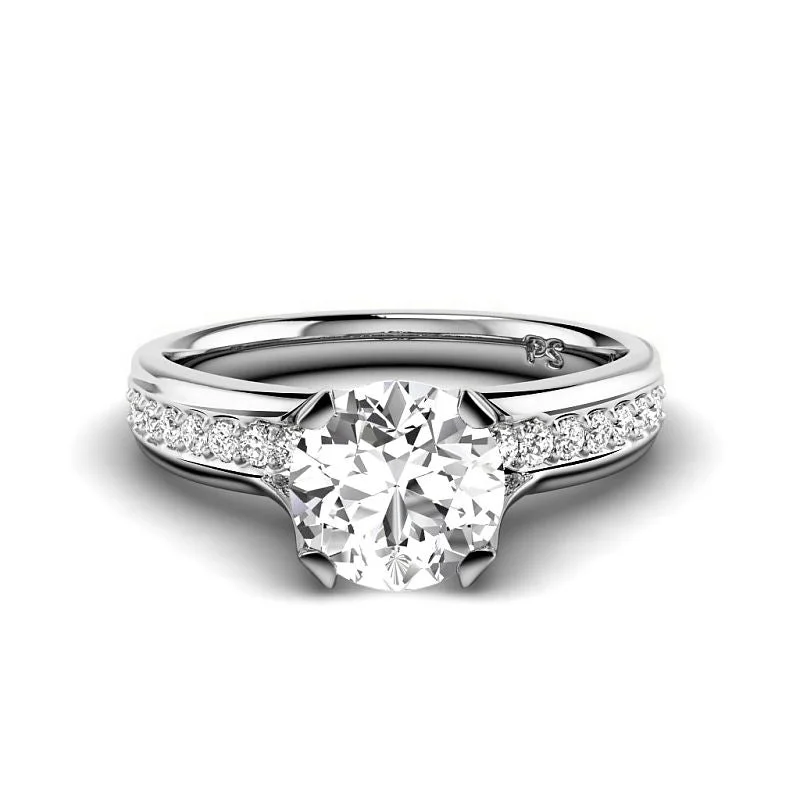 Women’s luxury engagement rings-0.70-3.20 CT Round Cut Lab Grown Diamonds - Engagement Ring