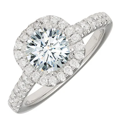 Women’s engagement rings for wide fingers-Martin Flyer Diamond Micro Pave Engagement Ring Setting in 14kt White Gold