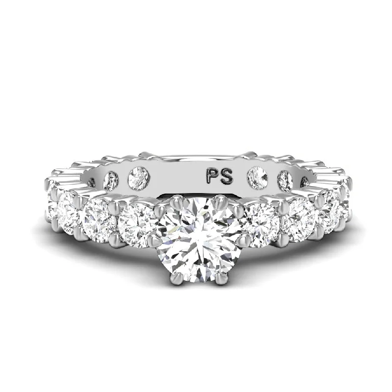 Women’s oval engagement rings-2.75-3.90 CT Round Cut Diamonds - Engagement Ring