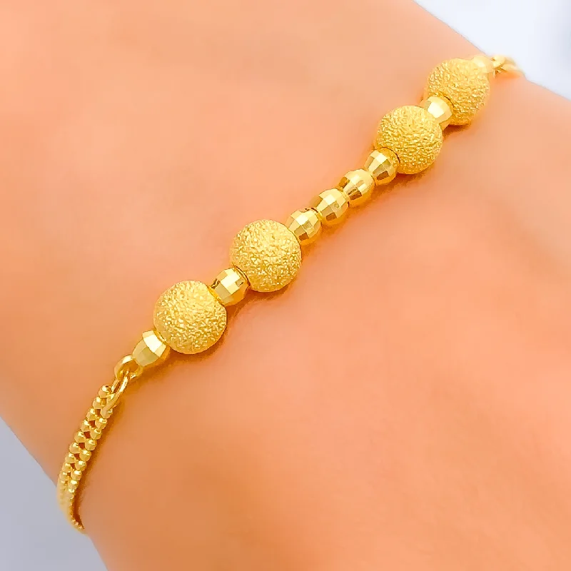 Women’s double bracelet sets-Precious Adorned 22K Gold Bracelet