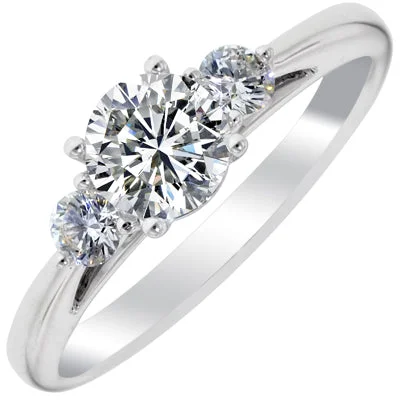 Women’s platinum halo engagement rings-Martin Flyer Diamond Engagement Setting in 14kt White Gold (1/5ct tw)