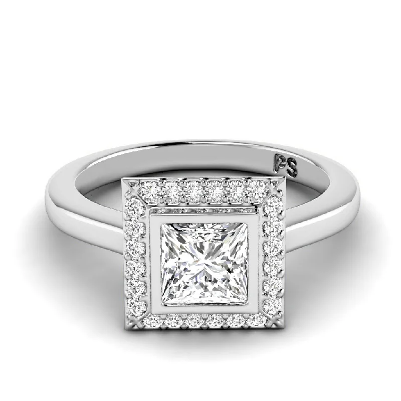 Women’s gold engagement rings-0.64-3.14 CT Round & Princess Cut Lab Grown Diamonds - Engagement Ring